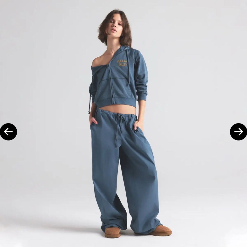 Skims Blue Poplin Pants Nwt